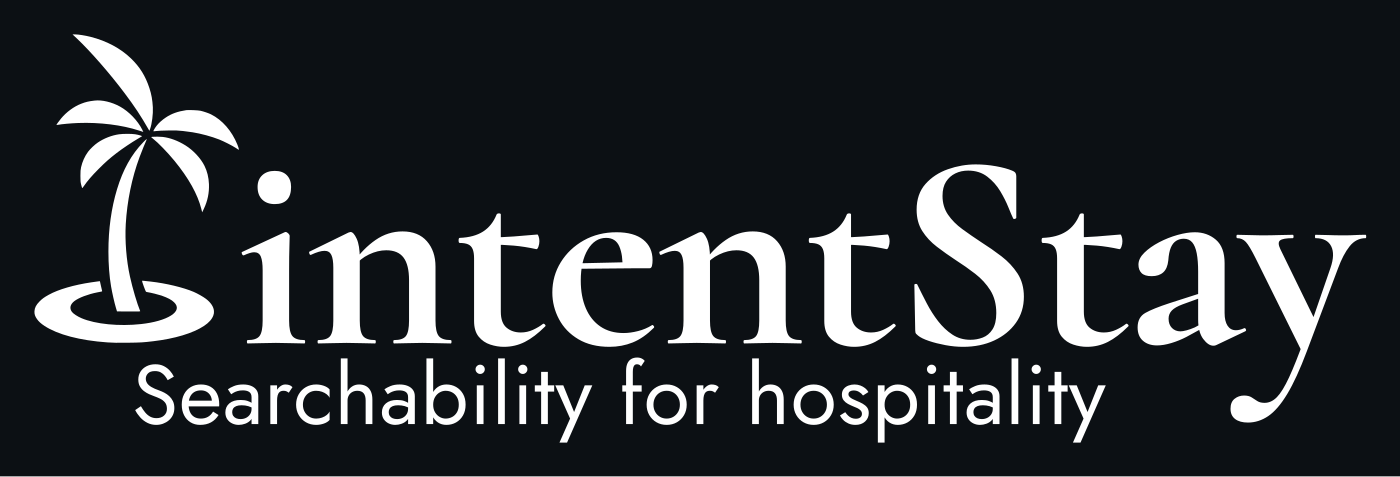 intentStay logo with tagline on black