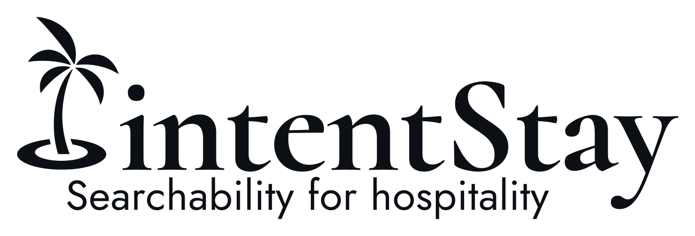 intentStay logo with tagline on white